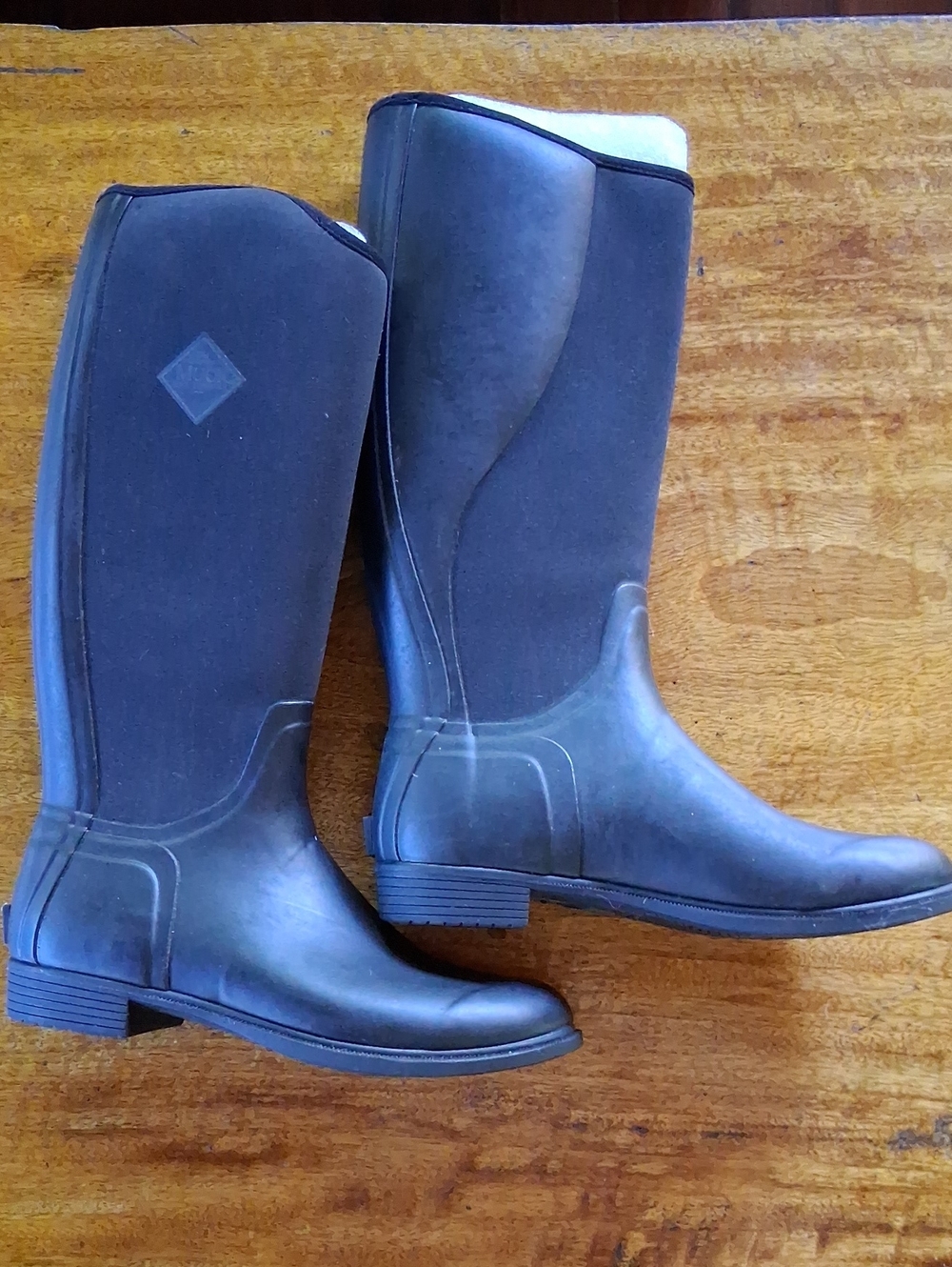 Women's Tall Black Rain Boots - Classic Waterproof Riding Style